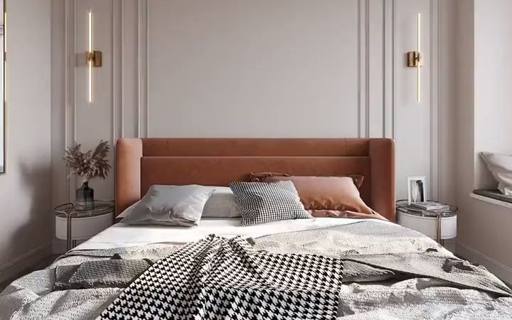 今天分享一套现代简约风的卧室设计！