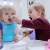 CUTEST TWINS EATING TOGETHER [Living Rosa