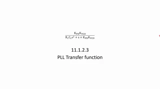 【锁相环PLL】1.2.3 PLL Transfer function