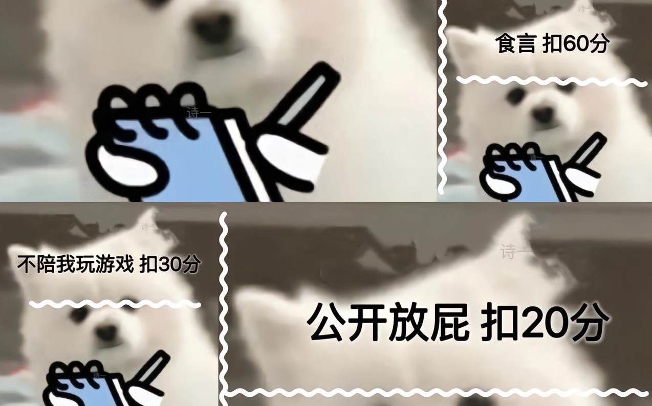 女友专用|用来给对象扣分的狗狗表情包