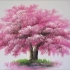 【手绘】丙烯画教程，樱花树 ，Acrylic Painting Techniques分享| 搬运
