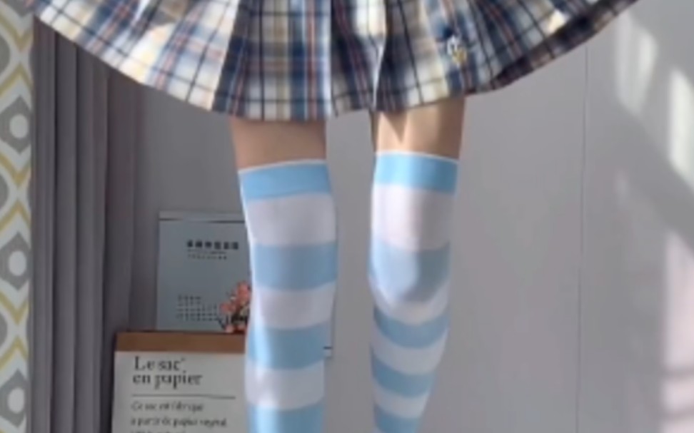 Blue and white striped socks, sir?