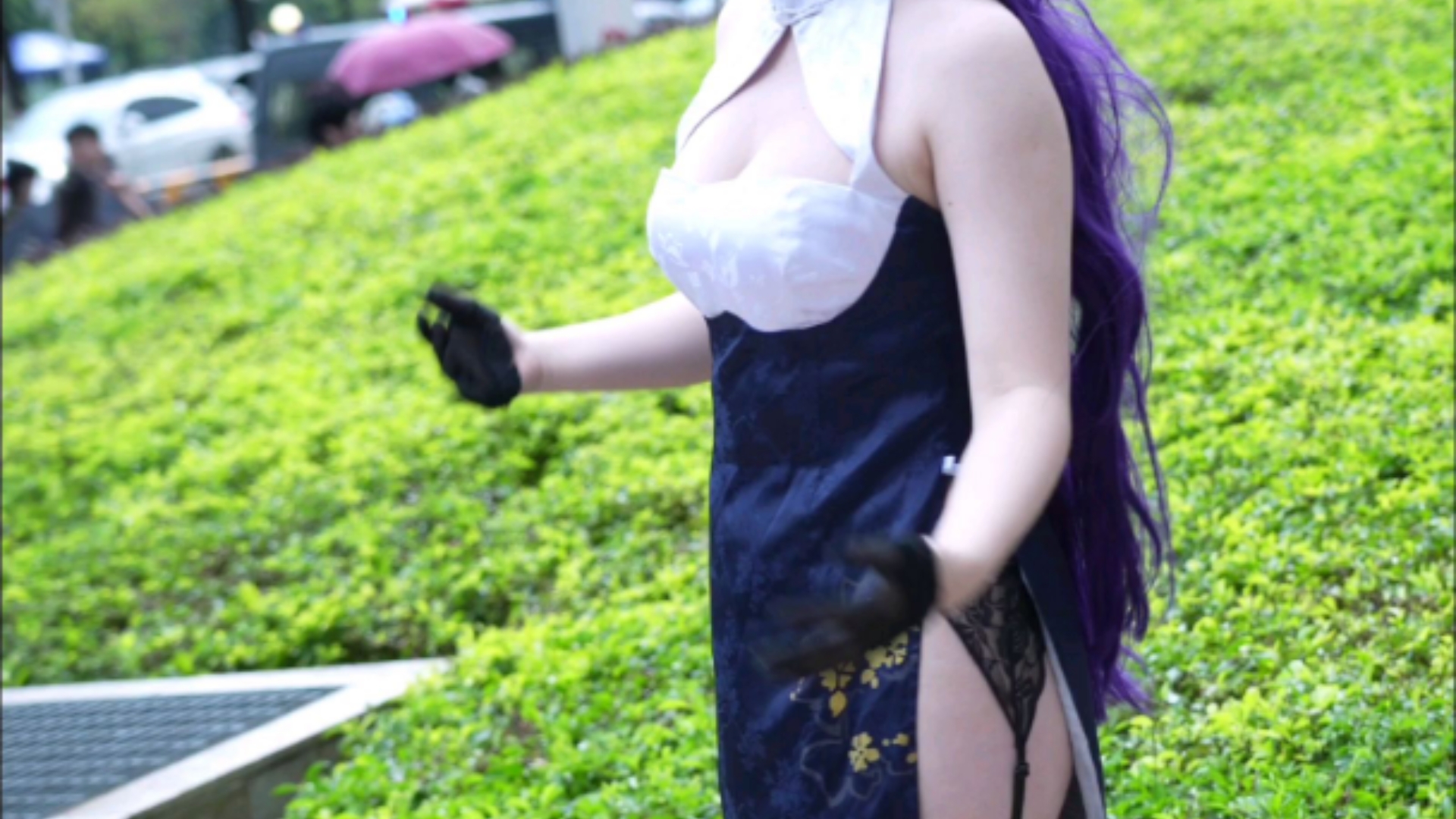 [My Wife's Cheongsam] - Whispering Chunxia, high open fork halter Beyblade Route cos
