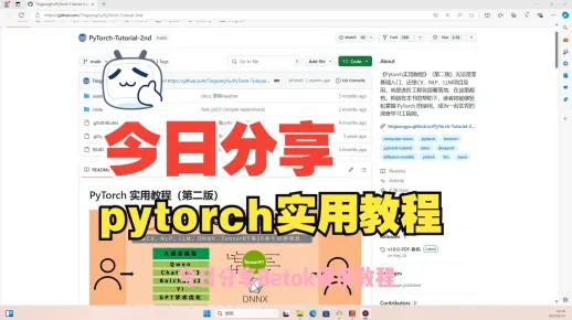每日github项目分享——《pytorch实用教程》