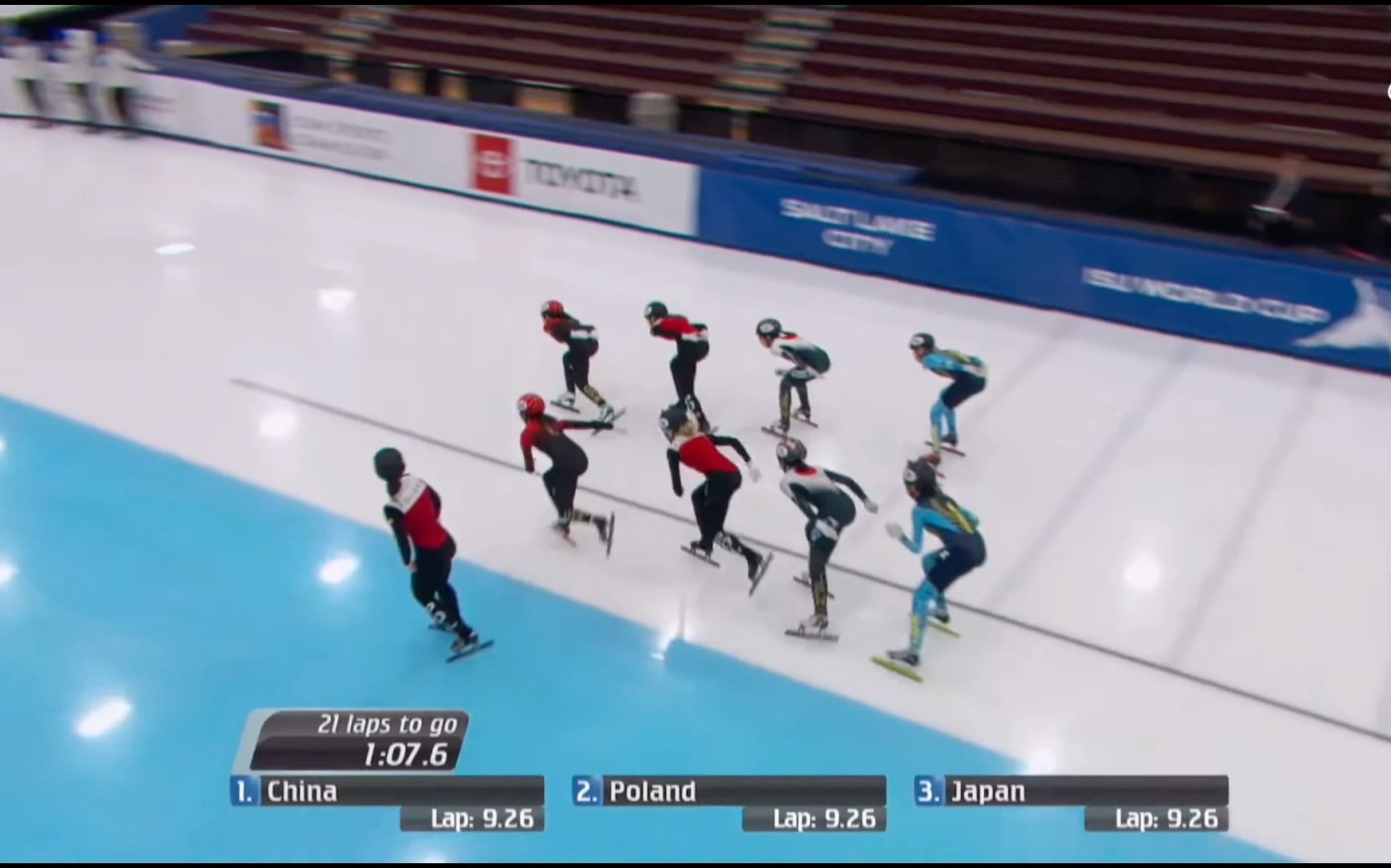【短道速滑】女子3000m接力final b 中国队位列第三 这场有点小drama