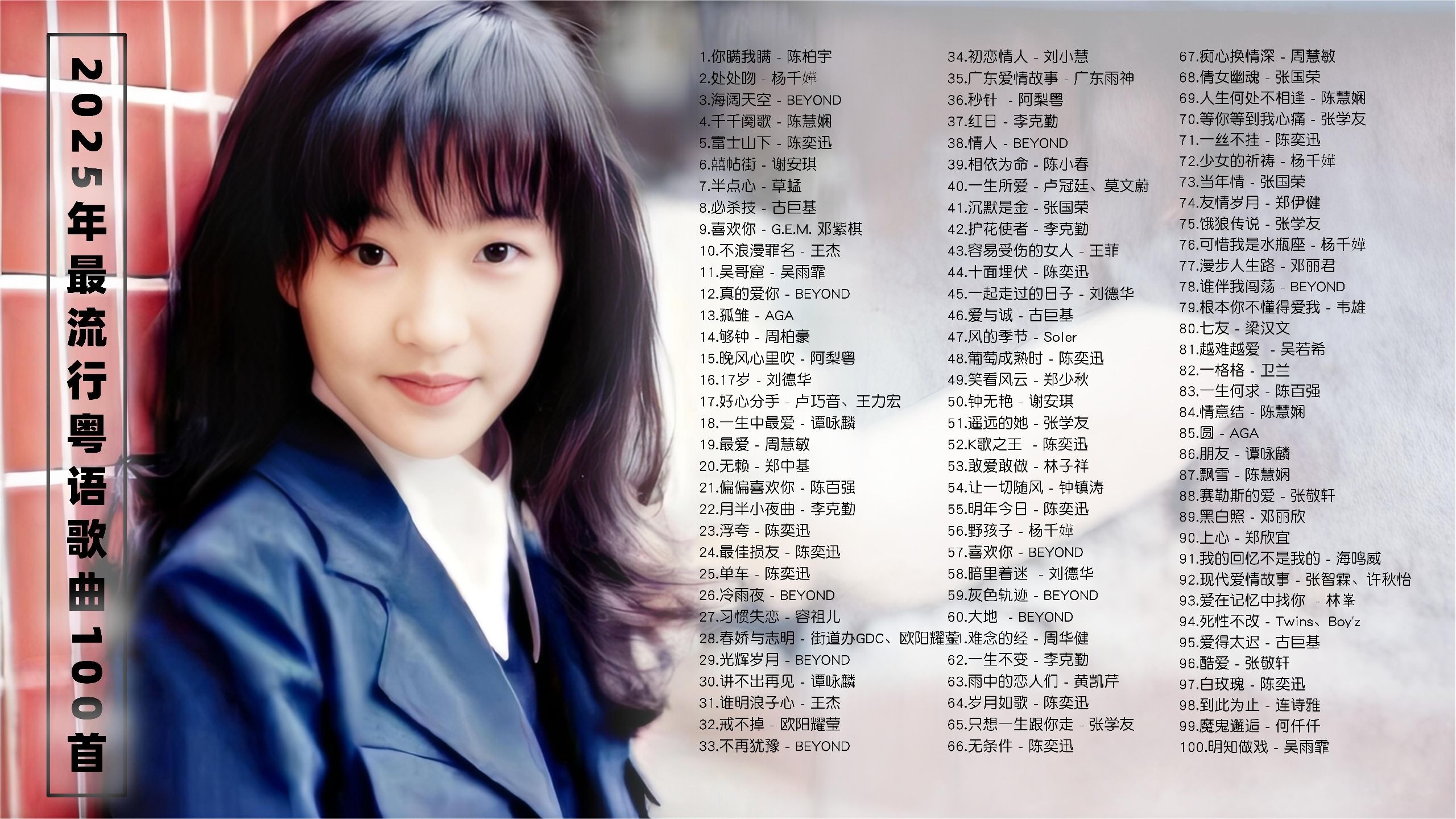 Hi-Res【粤语100首】2025年最流行粤语歌曲100首！