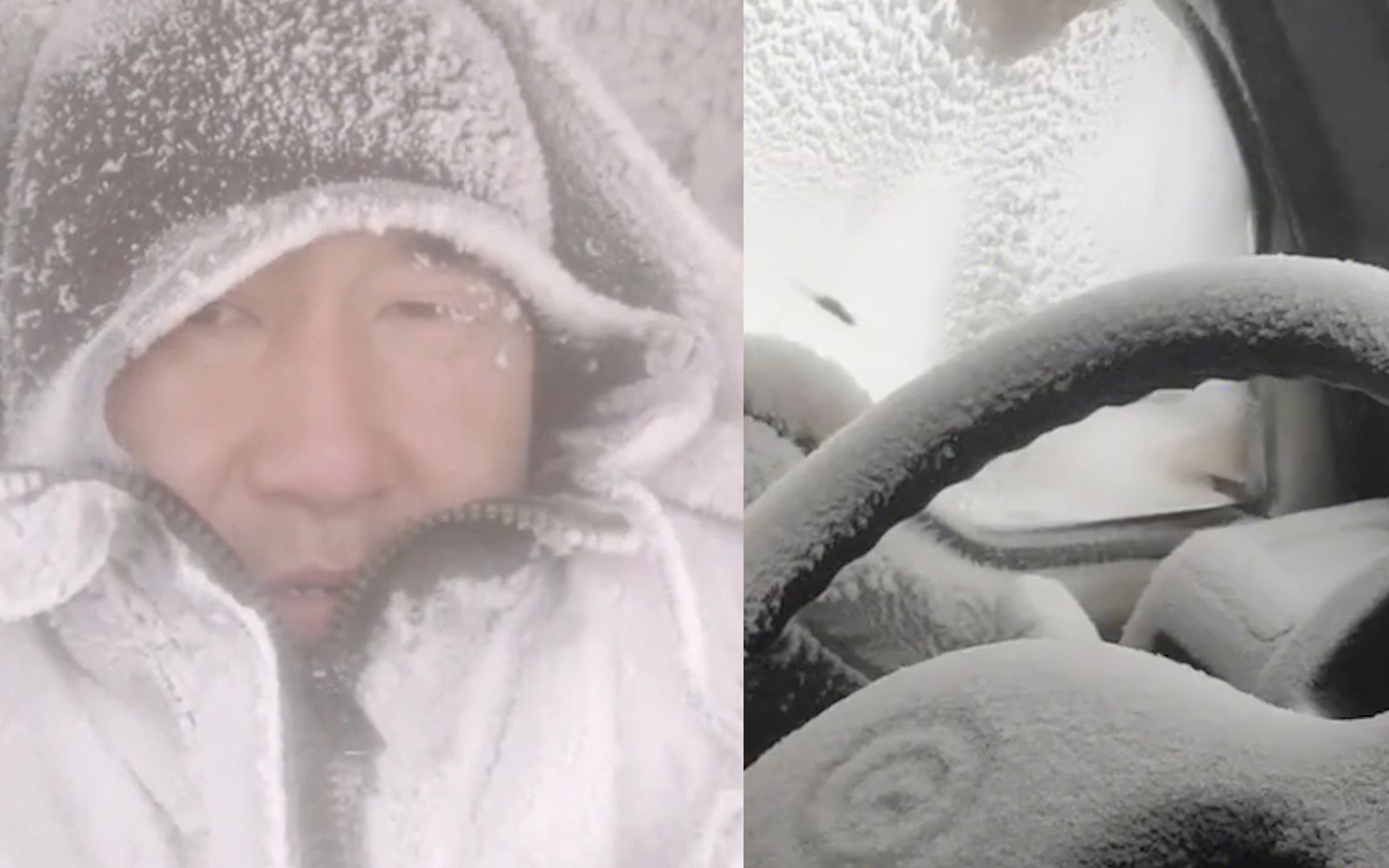 男子驾车突遇暴风雪，被困满是积雪的车内蜷缩颤抖，结局令人暖心