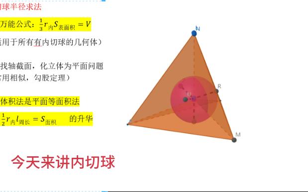 内切球等体积法