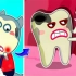 沃尔夫动画：沃尔夫害怕看牙医，面对蛀牙的攻击，他该如何克服恐惧