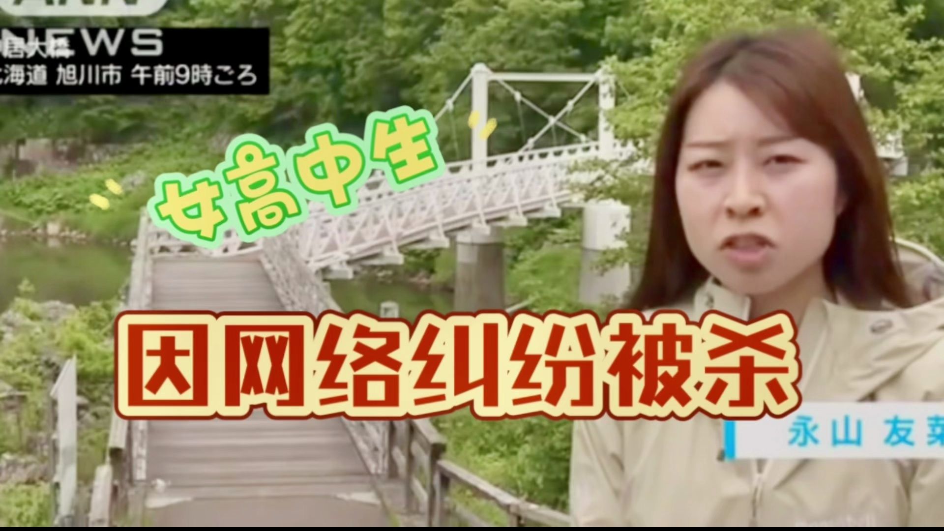 【中日字幕】北海道女子高中生被网友从桥上推落杀害，双方系第一次见面。你还敢见网友？