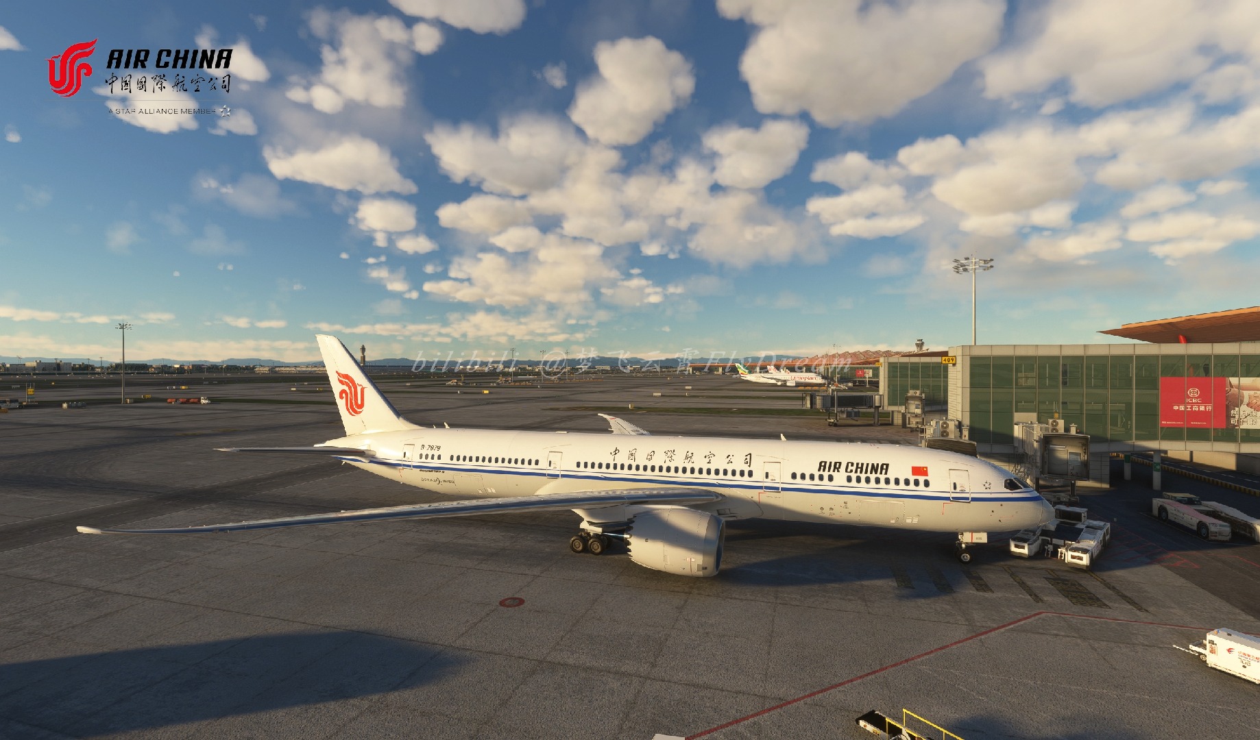 中国国际航空登机/落地音乐——《故乡的河水》