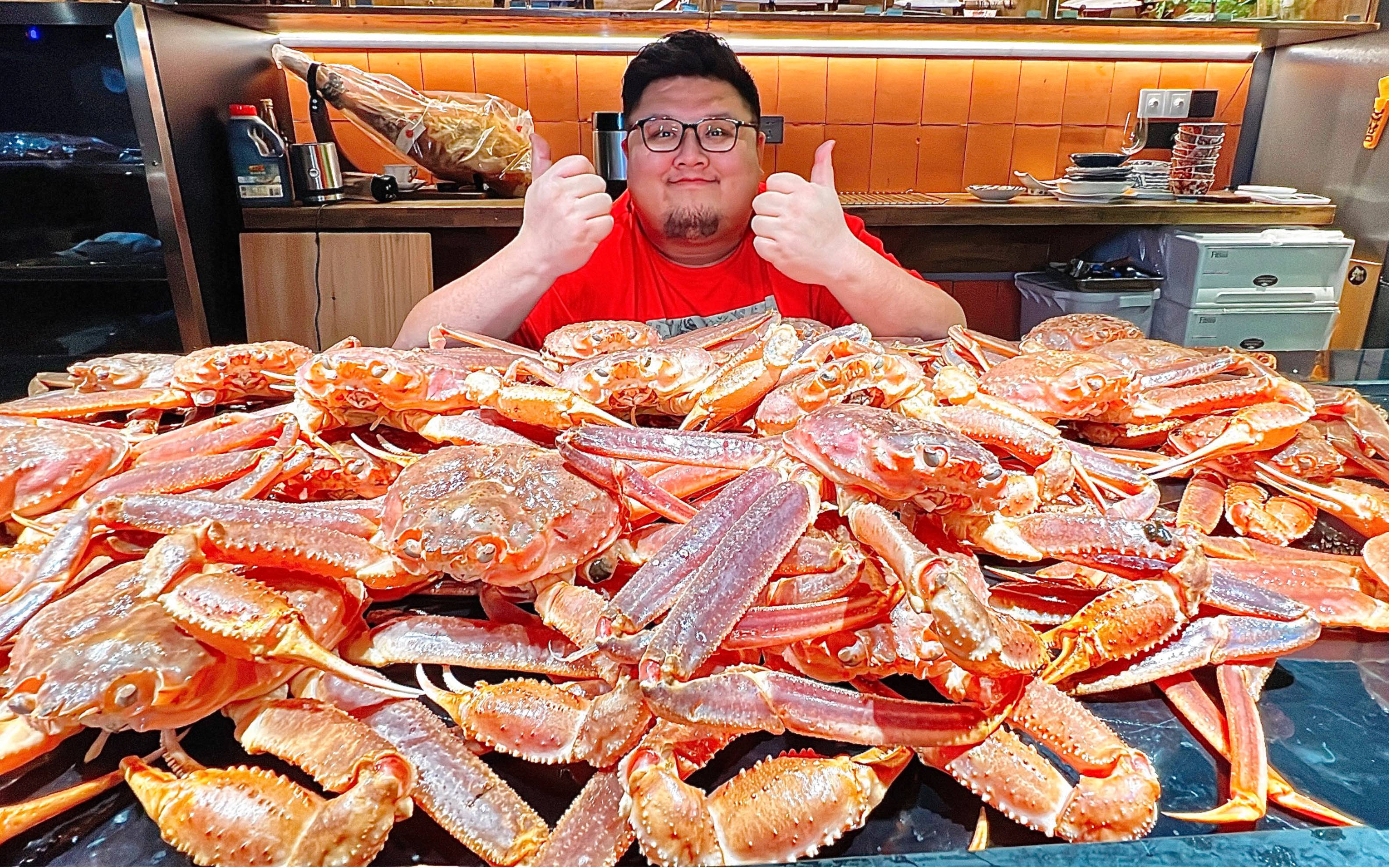 怒拆50斤螃蟹，只为一口蟹饭！百万up们吃了都说好～～～