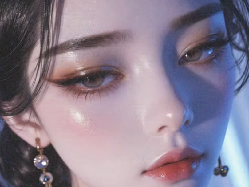 有绝世容颜 上挑的眉眼 摇摇动人心弦