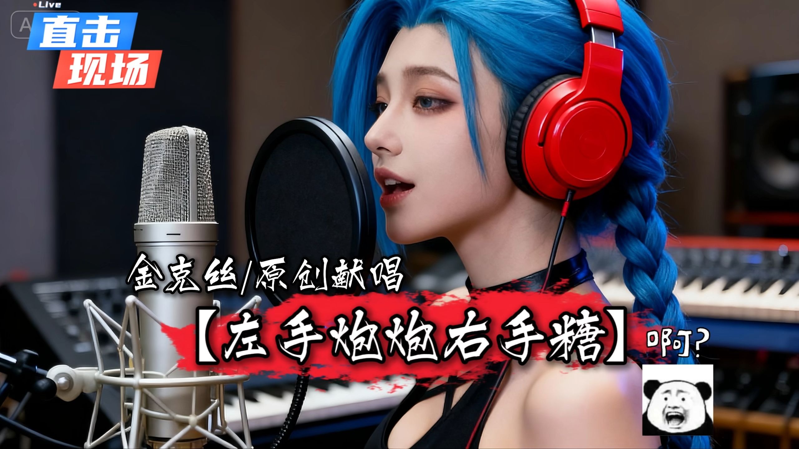 【金克丝原创】深夜激情献唱《左手炮炮右手糖》：原来最嗨不是拿五杀，是右手拿糖糖追上你.....!