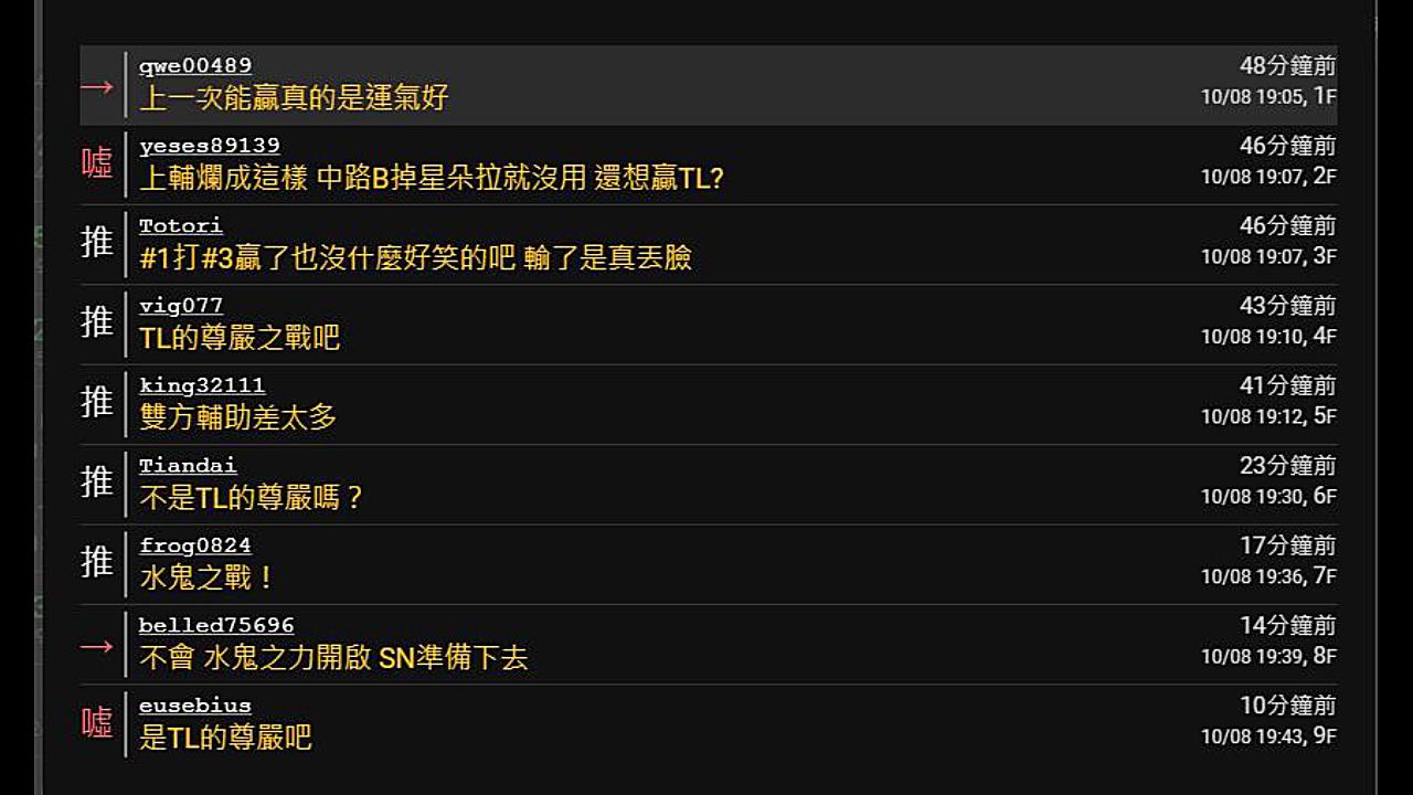 台湾论坛网友评论SN输TL哔哩哔哩 (゜゜)つロ 干杯~bilibili