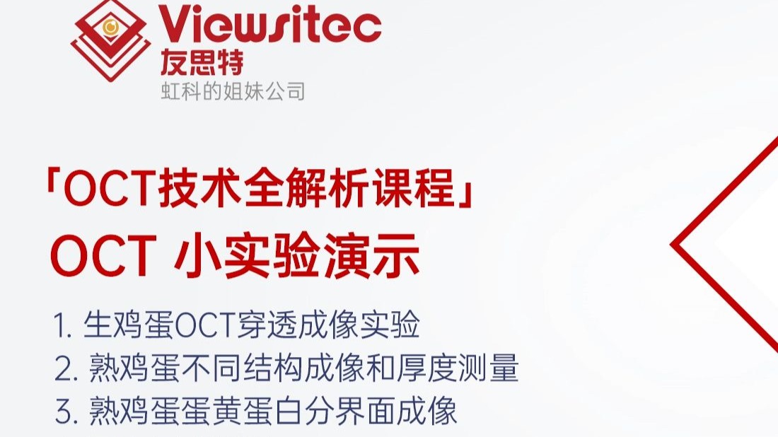 「OCT技术全解析系列课程」实验演示专题之鸡蛋OCT成像检测实验 | 友思特科技