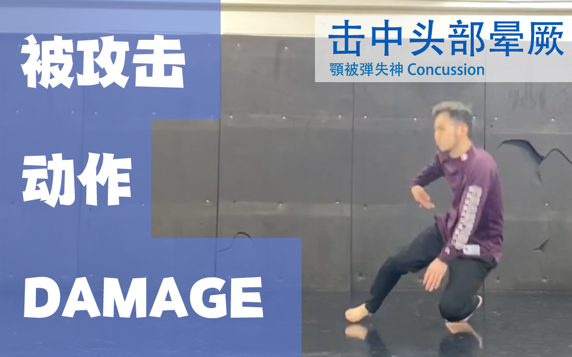 【被攻击】被击中头部后晕厥倒地 Animation reference by 3D2M