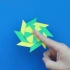 飞镖折纸教学，简单好玩的伸缩变形飞镖
