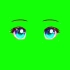 绿屏抠像视频素材可爱大眼睛