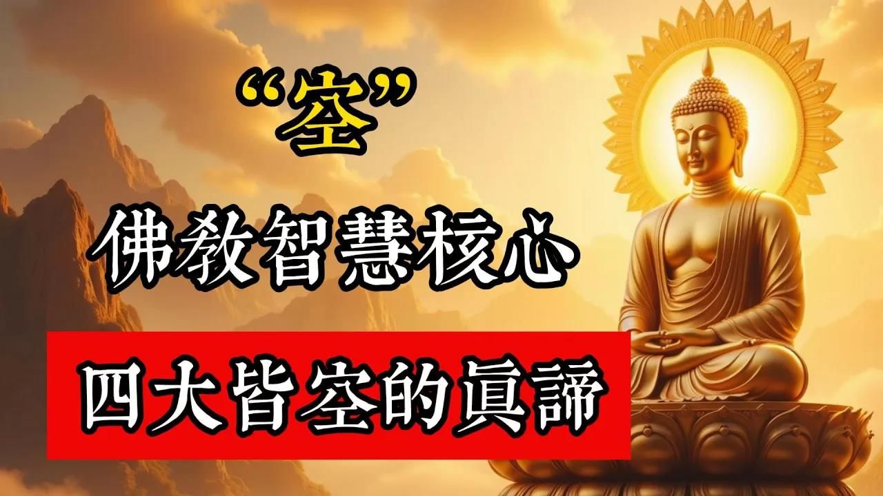 為什麽「空」是佛教的核心智慧？揭秘「四大皆空」的真諦。#佛教 #佛家 #佛法 #佛學知識 #佛學智慧 #修心修行 #佛教文化 #禪悟人生 #傳統文化