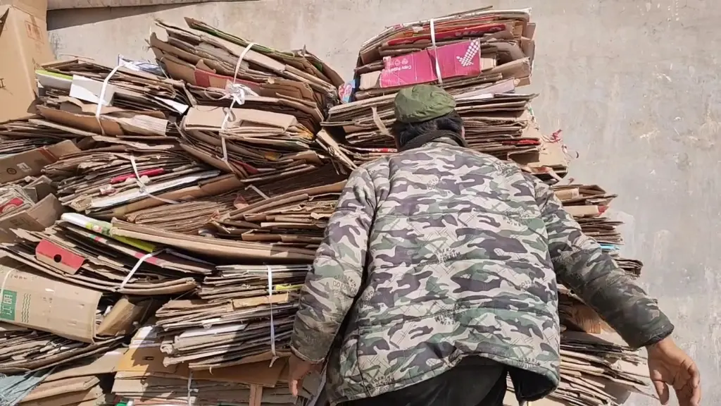 流浪汉靠捡废纸板能生活吗？30多斤卖了27块钱