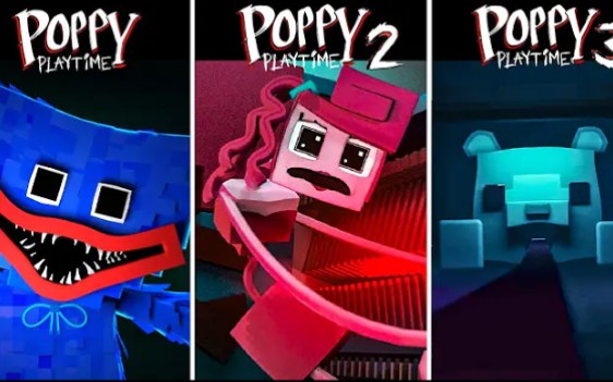 【搬运YouTube】如果波比的游戏时间变成了我的世界的跳跃杀对比1-3章动画Minecraft Poppy playtime Animation