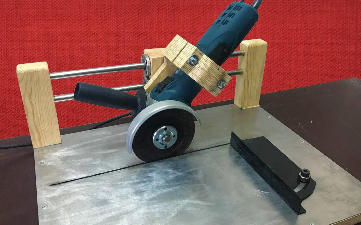 【木工DIY工具】角磨机改造轨道切割工具