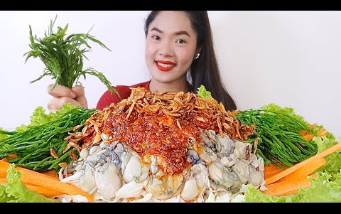 [泰国吃播]-臭菜和生蚝是绝配