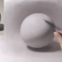 素描球体绘画过程