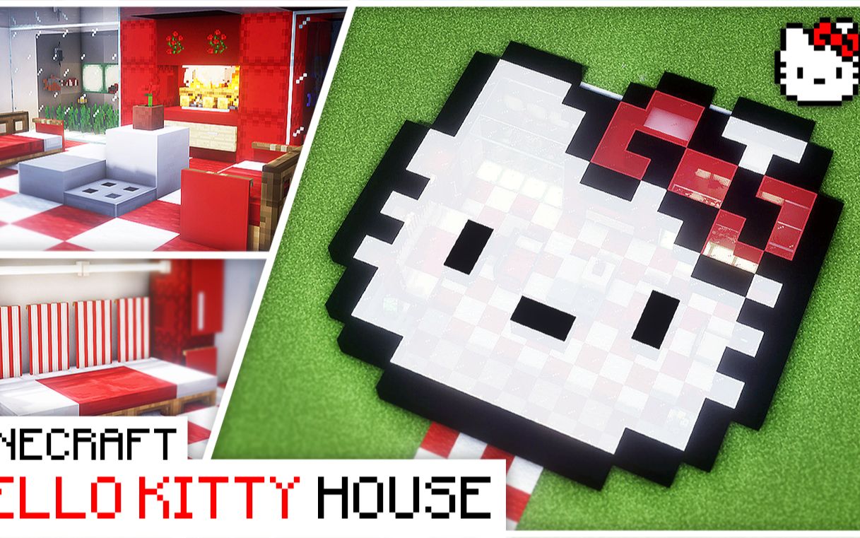 《Minecraft》💖Hello Kitty地下房舍制作讲座 / Hello Kitty Underground House
