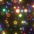 【视频素材】抽象彩虹星形闪烁五颜六色的霓虹灯光谱