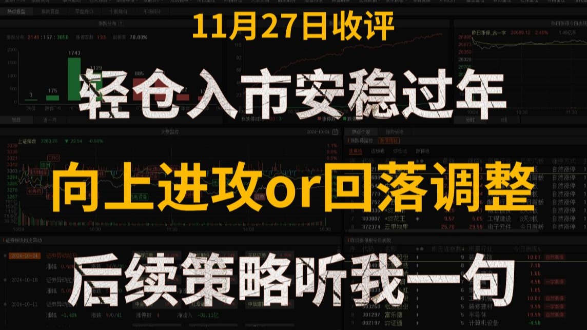 A股收评:持续震荡!轻仓入市安稳过年,向上进攻还是回落调整?后续策略听我一句!-点金论股-点金论股-哔哩哔哩视频