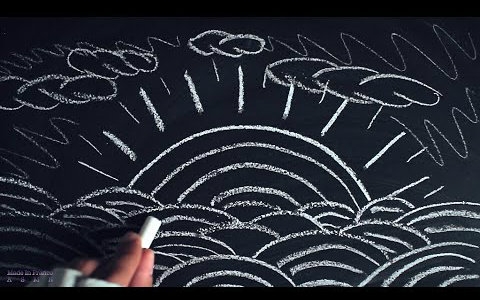 [搬]asmr·立体声 用粉笔在黑板上写写画画(无人声)—