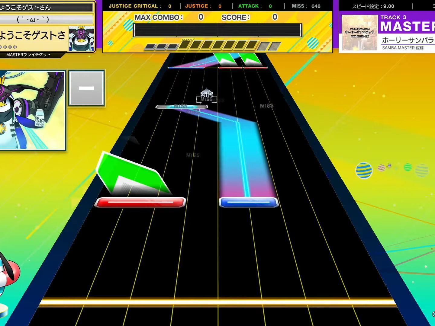 【CHUNITHM/中二节奏】谱面确认 ホーリーサンバランド [MASTER 15] (流速9.0)