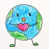 绿色低碳生活，从我做起！学画4.22世界地球日简笔画