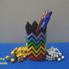 3d origami  三角插工艺  彩虹笔筒  笔插  笔筒