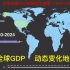 全球各国GDP动态变化地图 & Top 10 GDP国家（1960-2024）