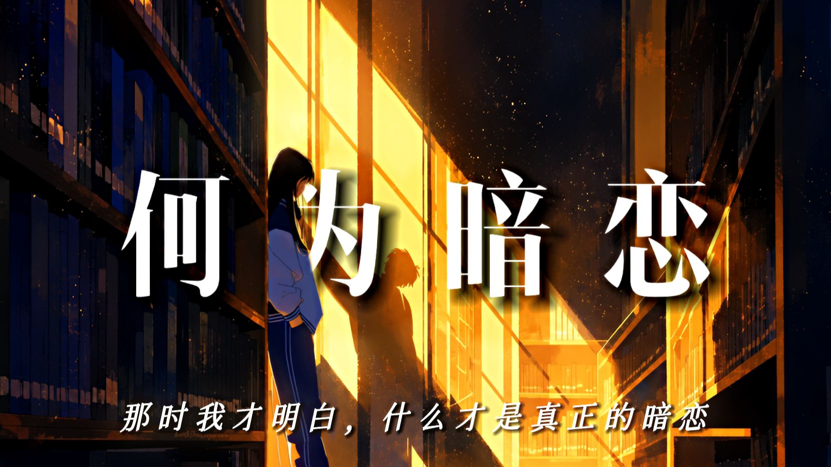 那时我才明白，什么才是真正的暗恋：【何为暗恋】