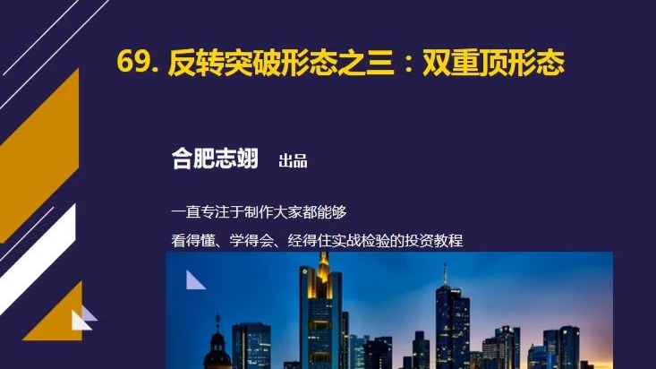 69、反转突破形态之三：双重顶形态