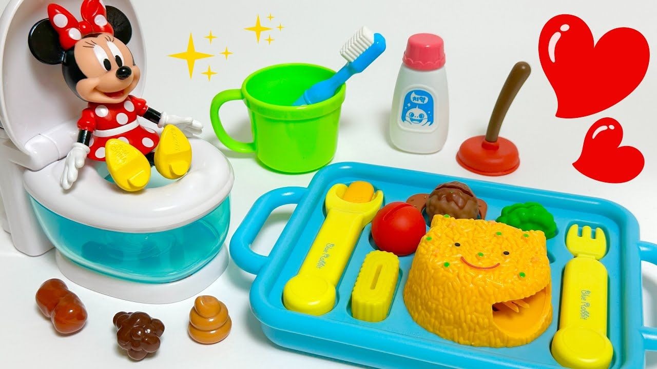 儿童益智手工玩具拆箱米妮老鼠陶艺训练玩具