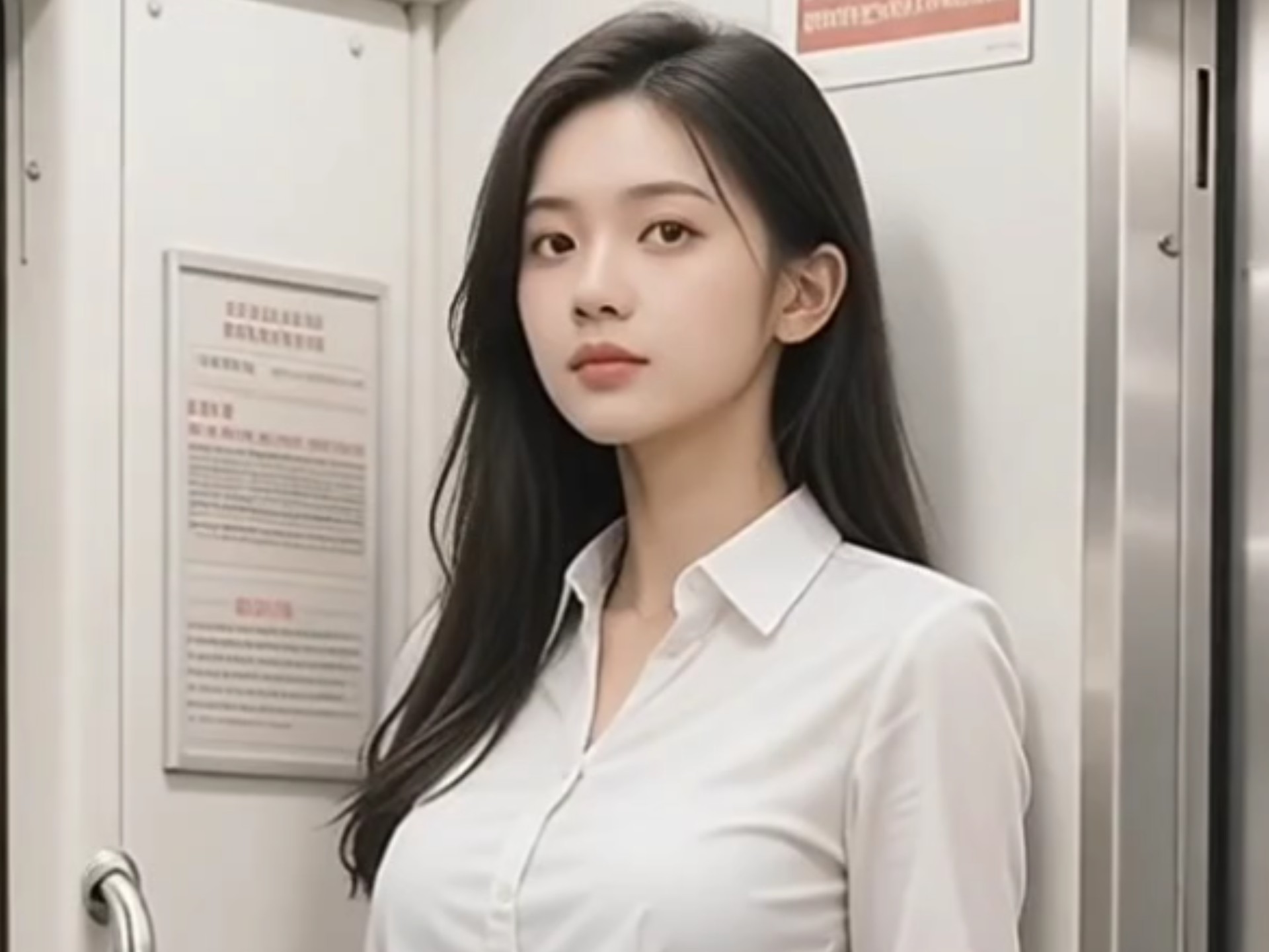 AI高冷美女地铁接吻(第一弹)