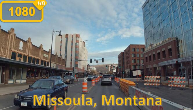 米苏拉，蒙大拿州 Driving in Missoula, Montana - 行车旅游Vlog