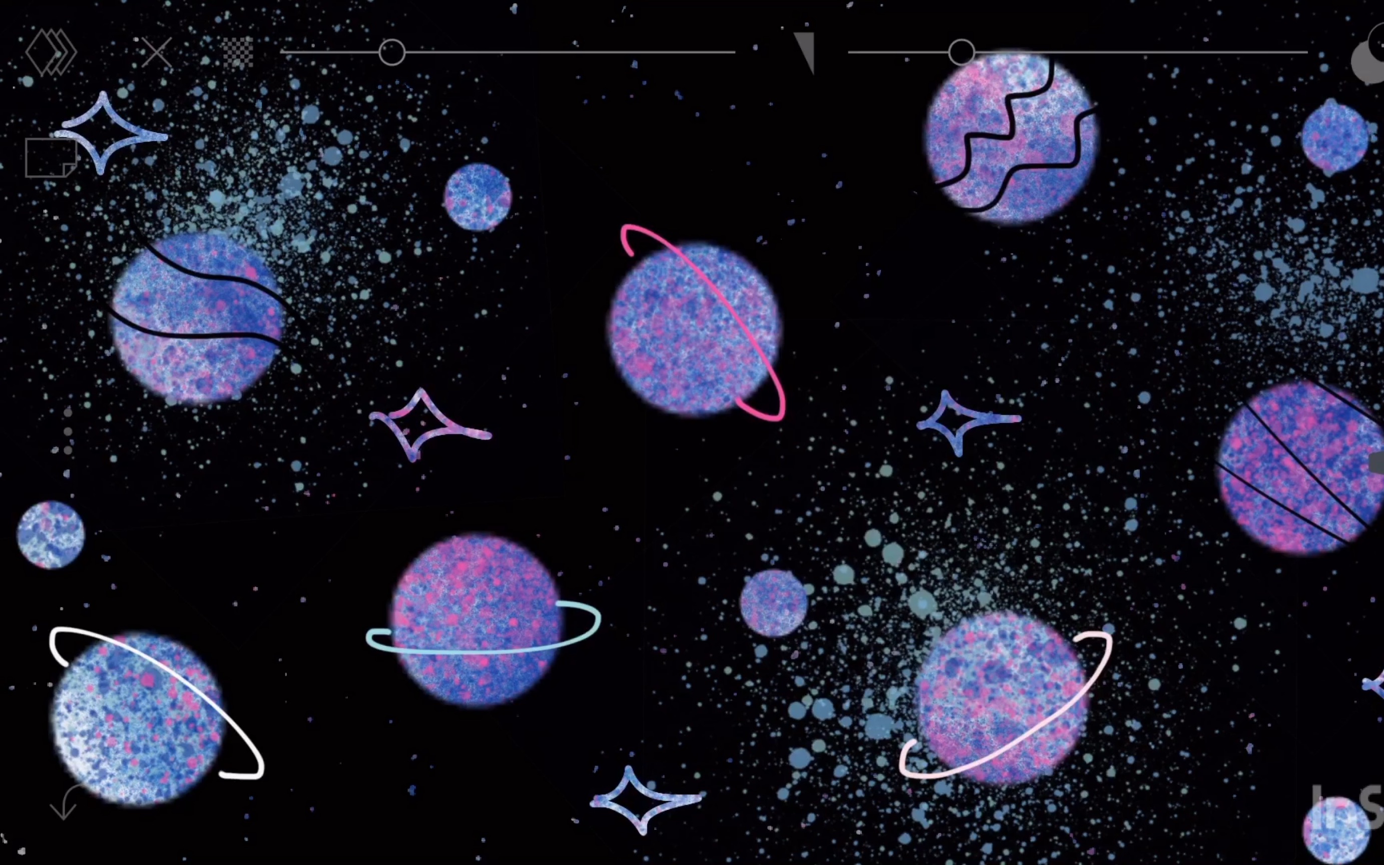 【手机指绘】五分钟带你画出专属于你的ins风星球壁纸