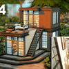 【网盘】模拟人生4速建搬运：集装箱之家 CONTAINER HOME ☕ The Sims 4 Book Nook Kit l No CC