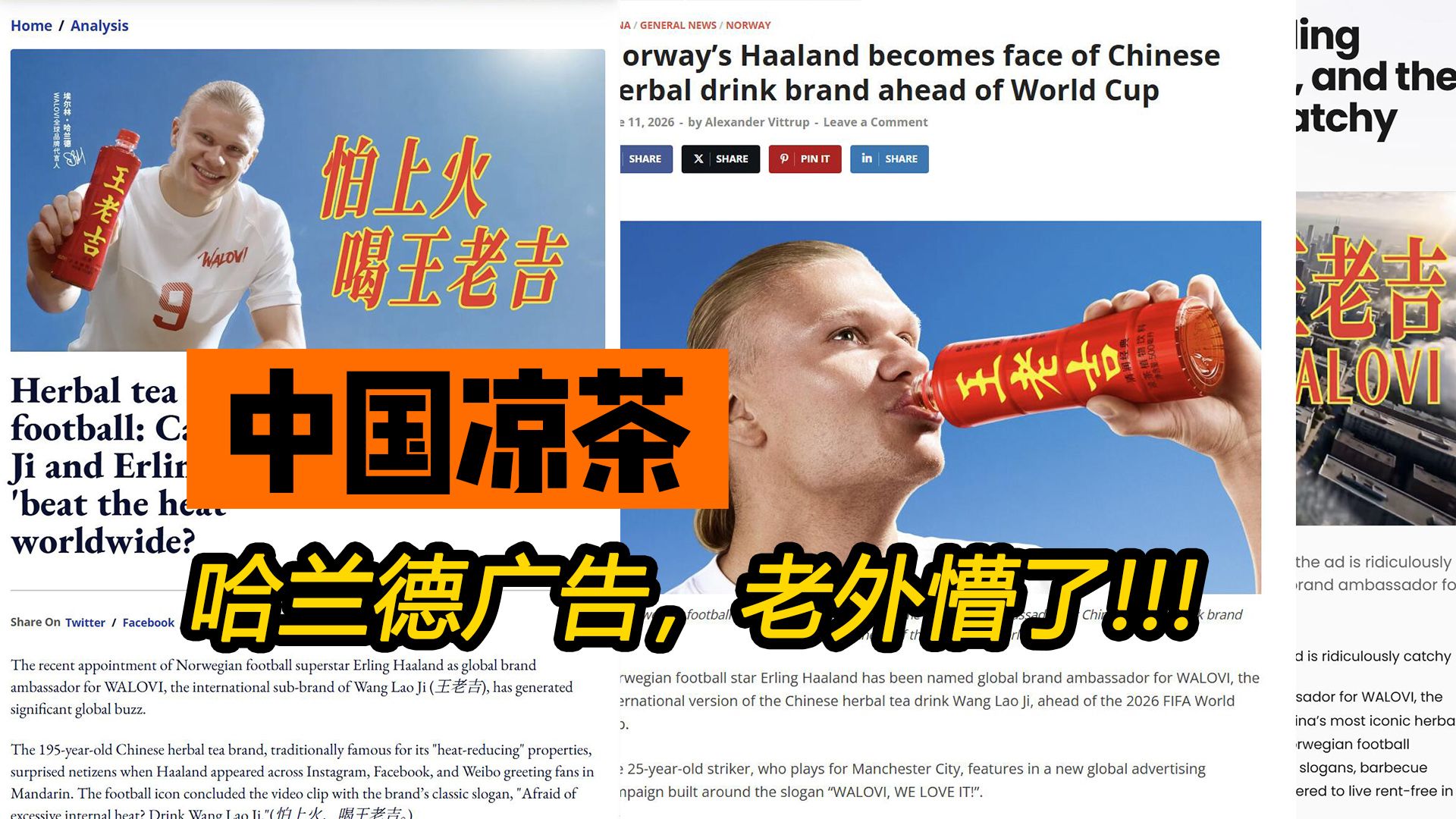 哈兰德凉茶广告，把老外看懵了!!!