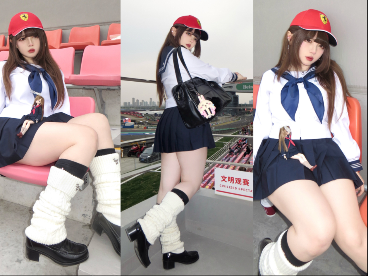 VLOG｜Manga sense meat legs jk girl watched the F1 race! ☆Microfat Wear｜F1 Shanghai Tifosi