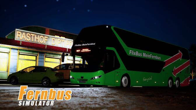 「长途客车模拟」深夜加班开往凯撒斯劳滕 Fernbus Simulator