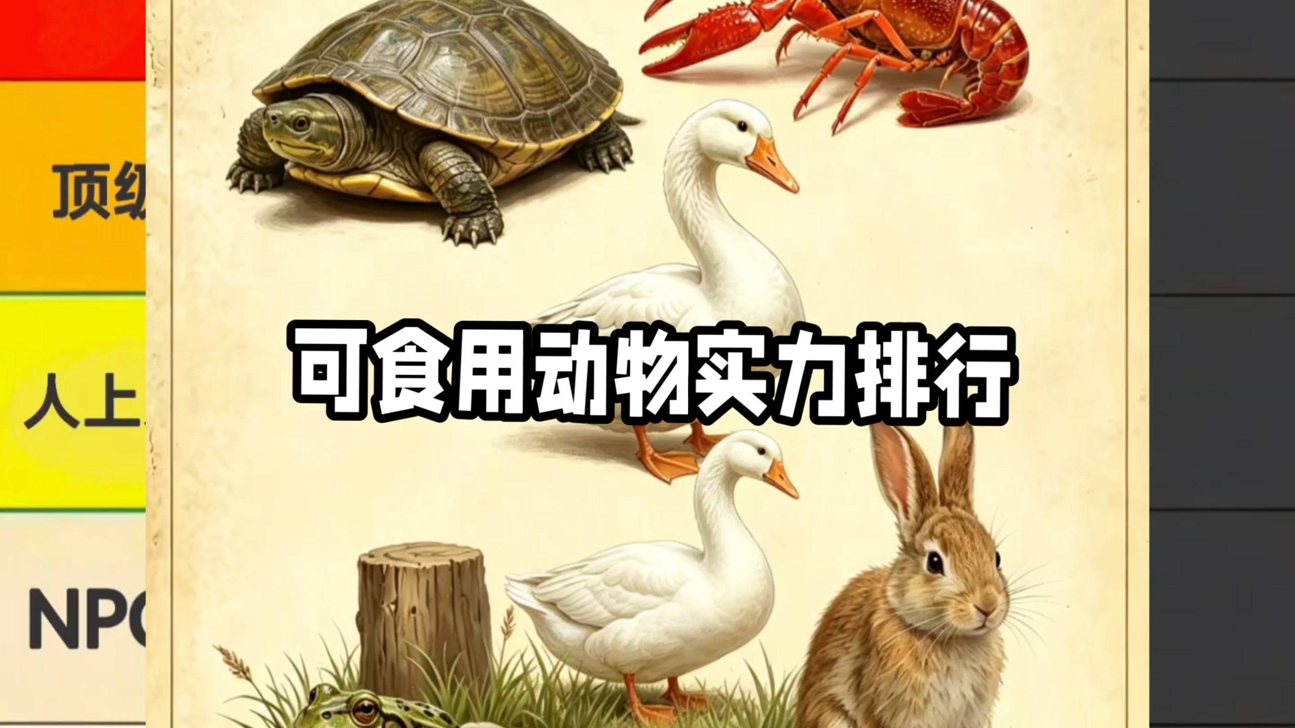 可食用动物实力排行