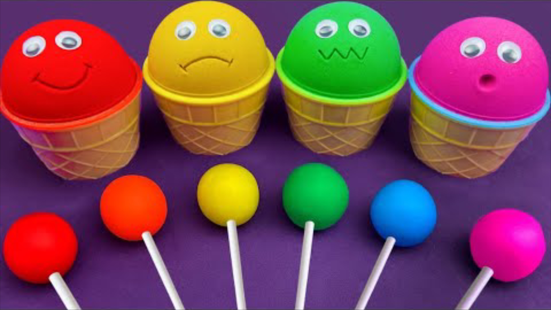 儿童益智手工玩具，彩虹棒棒糖和彩虹冰淇淋变出可爱的宝贝玩具