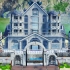 妄想山海雅式家园，30级家园雅式建筑，北欧风格家园（世纪庄园）
